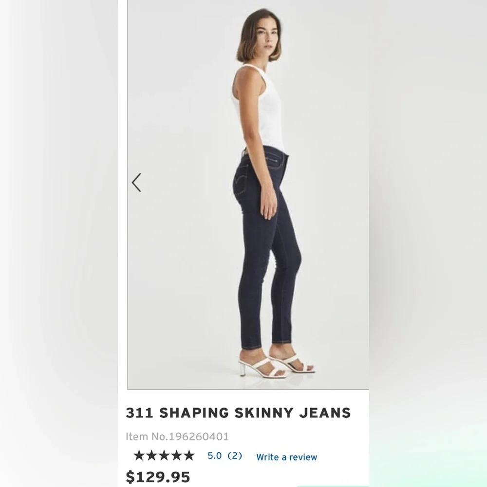 Levi 311 Premium Super Slimming Skinny BRAND NEW - Picture 10 of 11